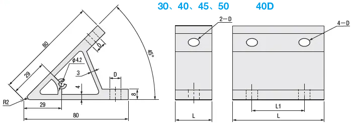 European standard extrusion bracket