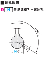 米思米同步带轮轴孔N键槽孔和螺纹孔规格