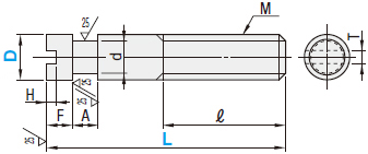 米思米拉伸弹簧用支柱规格原理图