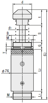 经济型 油压缓冲器 重型-尺寸图2
