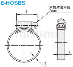 软管箍　标准型-尺寸图