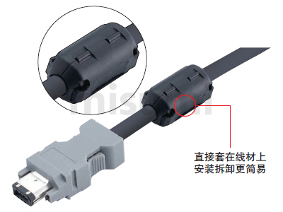 铁氧体磁环 卡扣固定分割型产品特点1