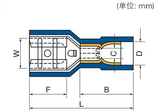 KST 压接端子 快速连接 片形 母端子