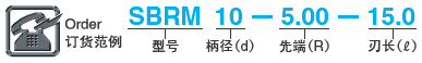 硬质合金直刃型立铣刀 2刃·球头型·孔加工用·带倒锥型:相关图像