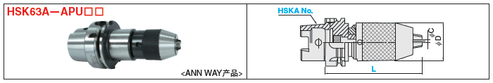 HSK钻夹头（一体型）　<ANNWAY制>:相关图像