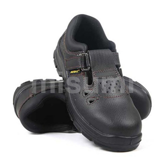 黑色低帮安全凉鞋 防砸 透气