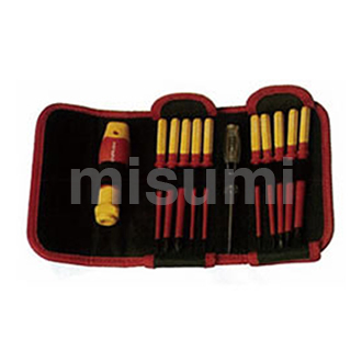 12件双色可换批杆绝缘螺丝批组套