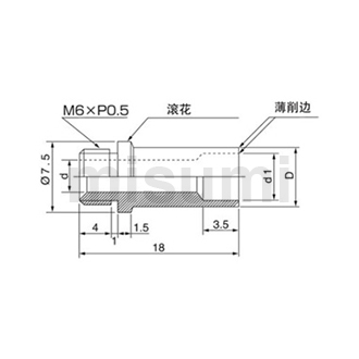 吸着式电动螺丝刀用套筒 F3标准品 18mm(全长)