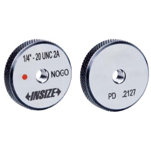 美标统一螺纹环规, 止规（精度2A, 标准ANSI B1.2）