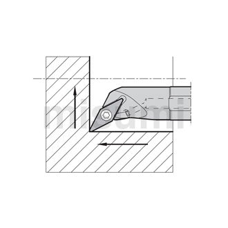 内径用车刀杆 仿形/退刀槽加工用一般抗振刀杆A-SVPC（B）-AE型