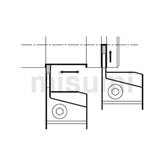 切槽/切断用车刀杆 深槽加工用刀杆（KGM-T）