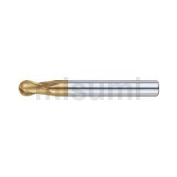 TS涂层硬质合金球头型立铣刀（R精度±3μm） 2刃/短刃型