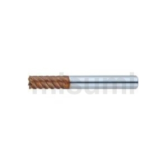 超硬合金立铣刀 XCP涂层 平头型 高硬度钢加工用 多刃 微小R/短刃型 标准刃长型