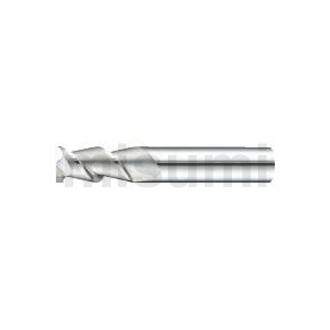 超硬合金立铣刀 铝加工用 平头型 2刃・55°螺旋角/标准刃长型