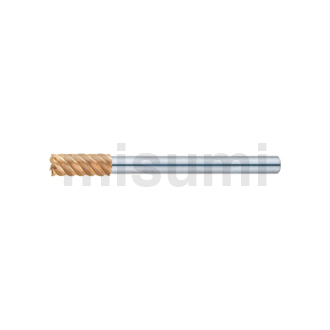 超硬合金立铣刀 XCP涂层 大螺旋角型立铣刀 高硬度钢加工用/多刃/50度螺旋角/长柄型/标准刃长型