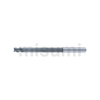 超硬合金立铣刀 XAL涂层 多功能平头型立铣刀 3刃/45度螺旋角/长柄型