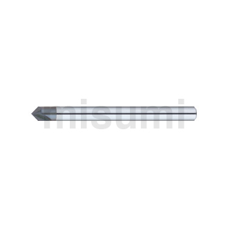 XAL涂层硬质合金倒角/V槽加工用立铣刀 2刃/长柄型