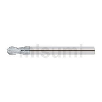 GCP硬质合金立铣刀 球头型 高速加工/2刃/超短刃颈部避让型