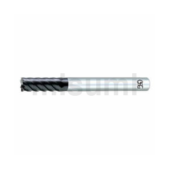 大螺旋角型立铣刀（硬质合金） 平头铣刀 FXS-LS-EMS FX涂层多刃长柄短刃型（高钢性）