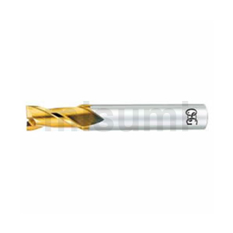 EX-TIN-EDS2刃短刃型（TIN涂层）高速钢平头铣刀