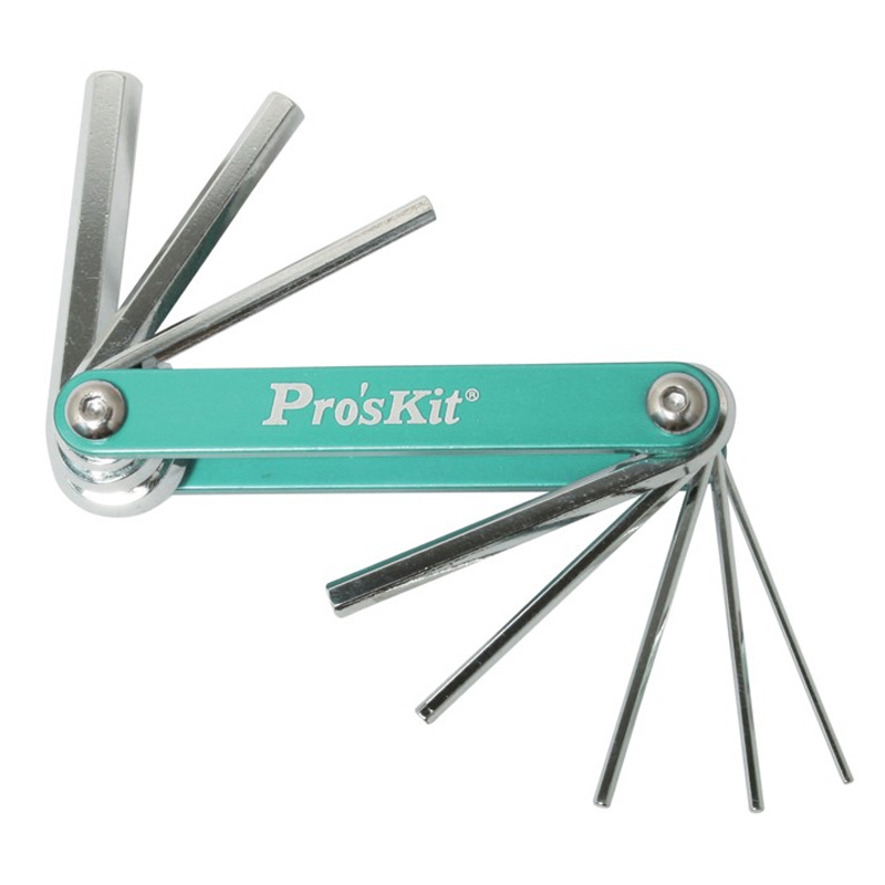 宝工 折叠型铝合金内六角扳手组（8支组）