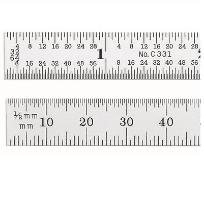 精密直尺 施泰力C331/334/636系列带公制和英制刻度的钢尺
