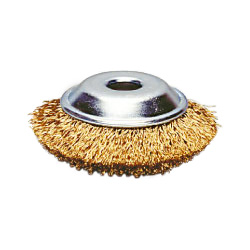 SUNPOWER钢丝镀金丝斜角刷（黄色绞线）孔径16