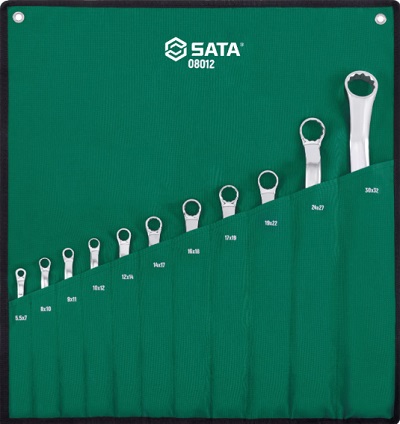 11件全抛光双梅花扳手组套