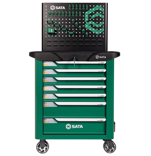世达七抽屉带轮工具车_世达SATA TOOLS 钢制大型工具车-米思米官网