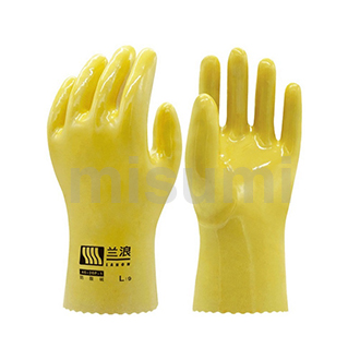 PVC耐油防化浸塑手套