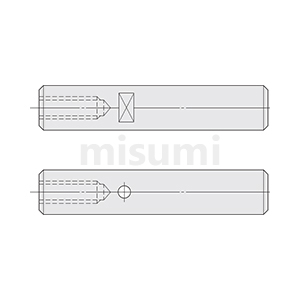 导向轴一端内螺纹带扳手槽型带通孔型