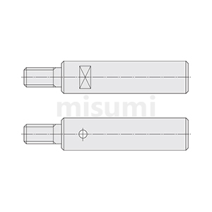 导向轴 一端外螺纹带扳手槽型/带通孔型