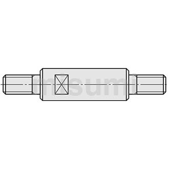 导向轴 两端外螺纹带扳手槽型/带通孔型