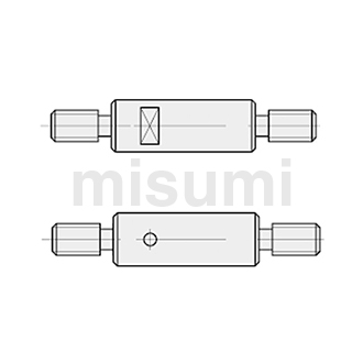 Linear Shaft Both End Threaded with Undercut, Wrench Flats