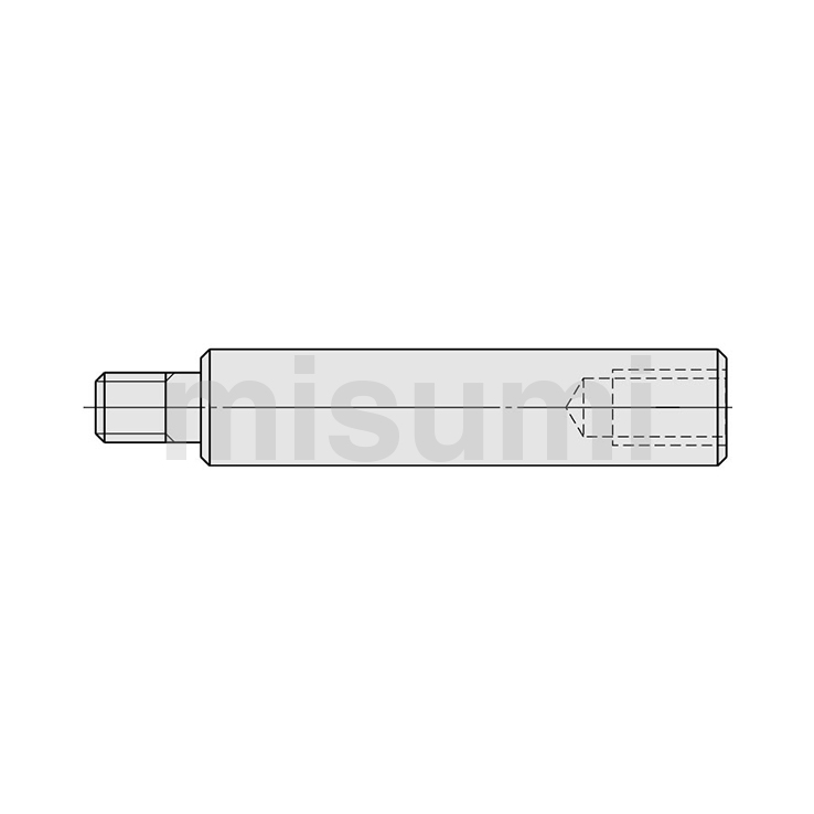 Linear Shafts One End Threaded, One End Tapped