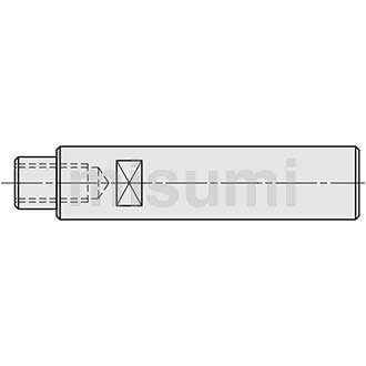 导向轴 一端台阶内螺纹带扳手槽型
