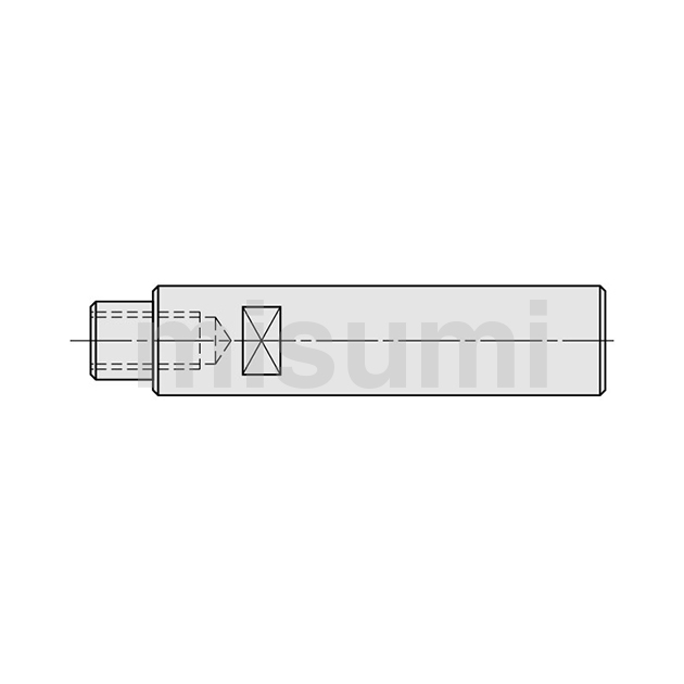 导向轴 一端台阶内螺纹带扳手槽型