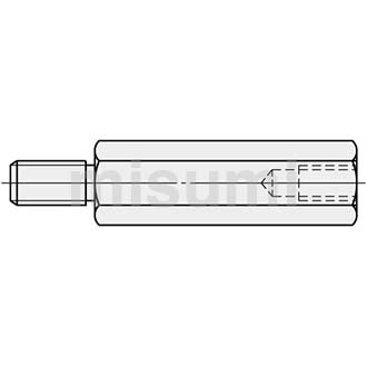 六角形支柱 一端外螺纹 一端内螺纹型