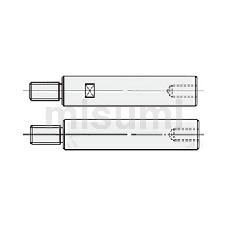 Round Posts One End Threaded, One End Tapped, Length Selectable/Configurable