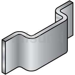 金属板 安装板·支架 凸出弯曲型 BLUZS