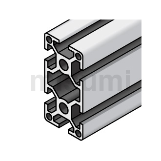 8系列铝型材 边长40/80mm/2列槽