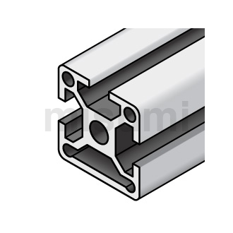 8-45系列铝型材 边长45mm/1列槽/单面平型