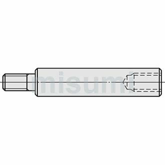 转轴一端台阶一端外螺纹一端内螺纹型