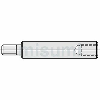 转轴一端台阶一端外螺纹一端内螺纹型