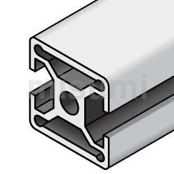 铝合金型材 6系列用 正方形 30×30mm 1列槽 2面槽（对面）