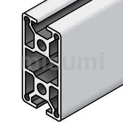 铝合金型材 6系列用 长方形 30×60mm 2列槽 2面槽（对面）