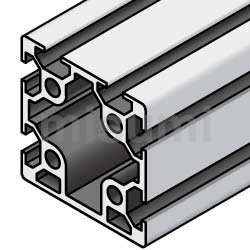 6系列铝型材 正方形 60×60mm 2列槽 3面槽