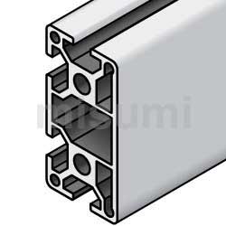 铝合金型材 8-45系列用 长方形 45×90mm 2列槽 3面槽