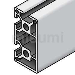 铝合金型材 8系列用 长方形 40×80mm 2列槽 2面槽