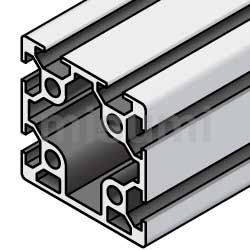 8系列铝型材 正方形 80×80mm 2列槽 3面槽